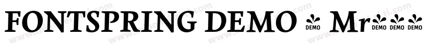 FONTSPRING DEMO - Mr字体转换